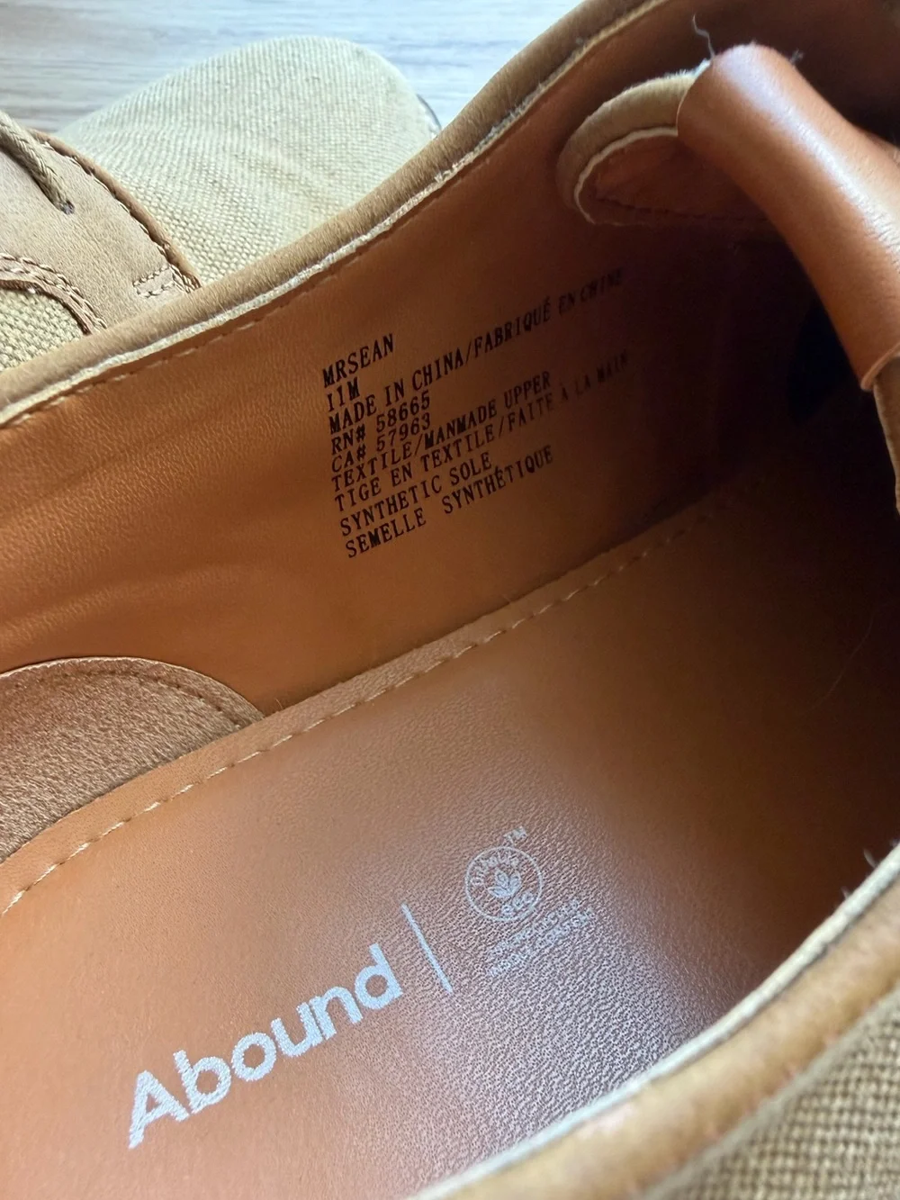 Abound Tan Canvas Derby Oxfords